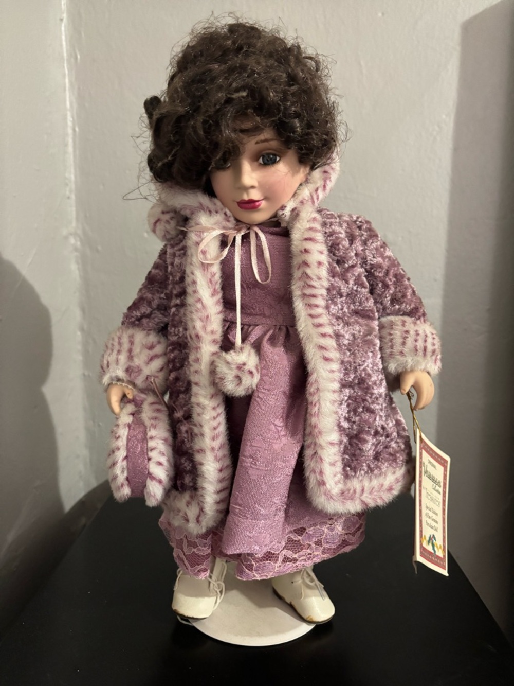Secret Treasures Lavender Plush-Trim Doll Outfit with Matching Muff